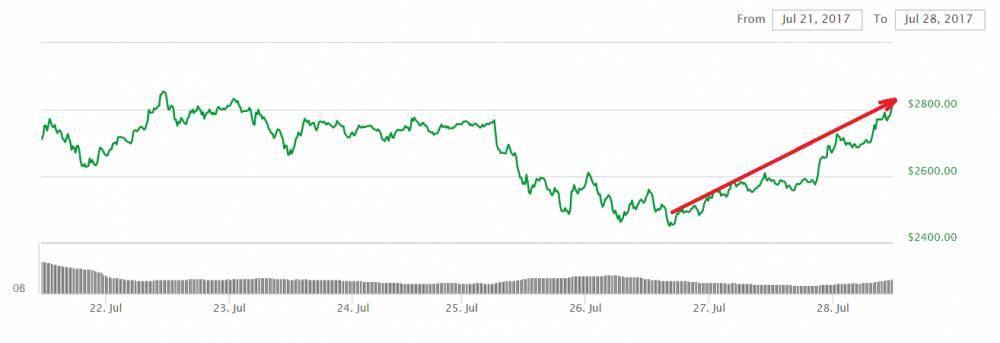 graf bitcoin 28.7.2017