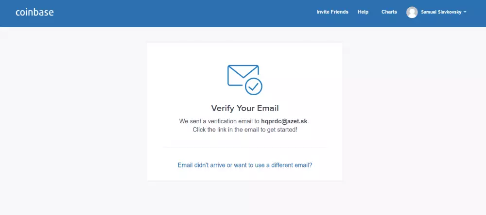 coinbase verifikacia emailu