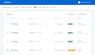 coinbase peńaženka