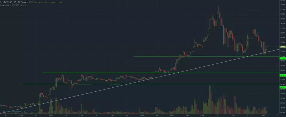 litecoin graf 3.9.2017 short term