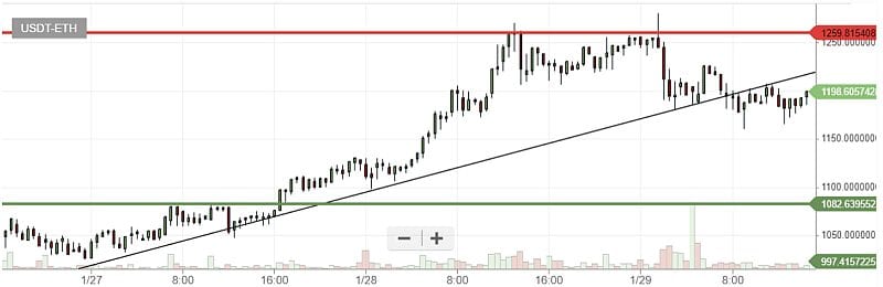 ethereum 29.1.2017 graf bittrex