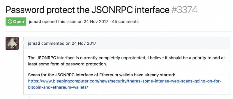 electrum githum jsonrpc bug report