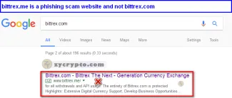 bittrex phishing google