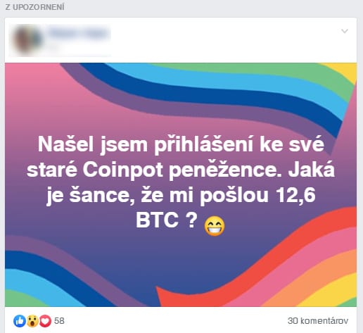 coinpot oznam facebook faucet