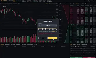 binance futures BTC/USDT margin trading 125x leverage