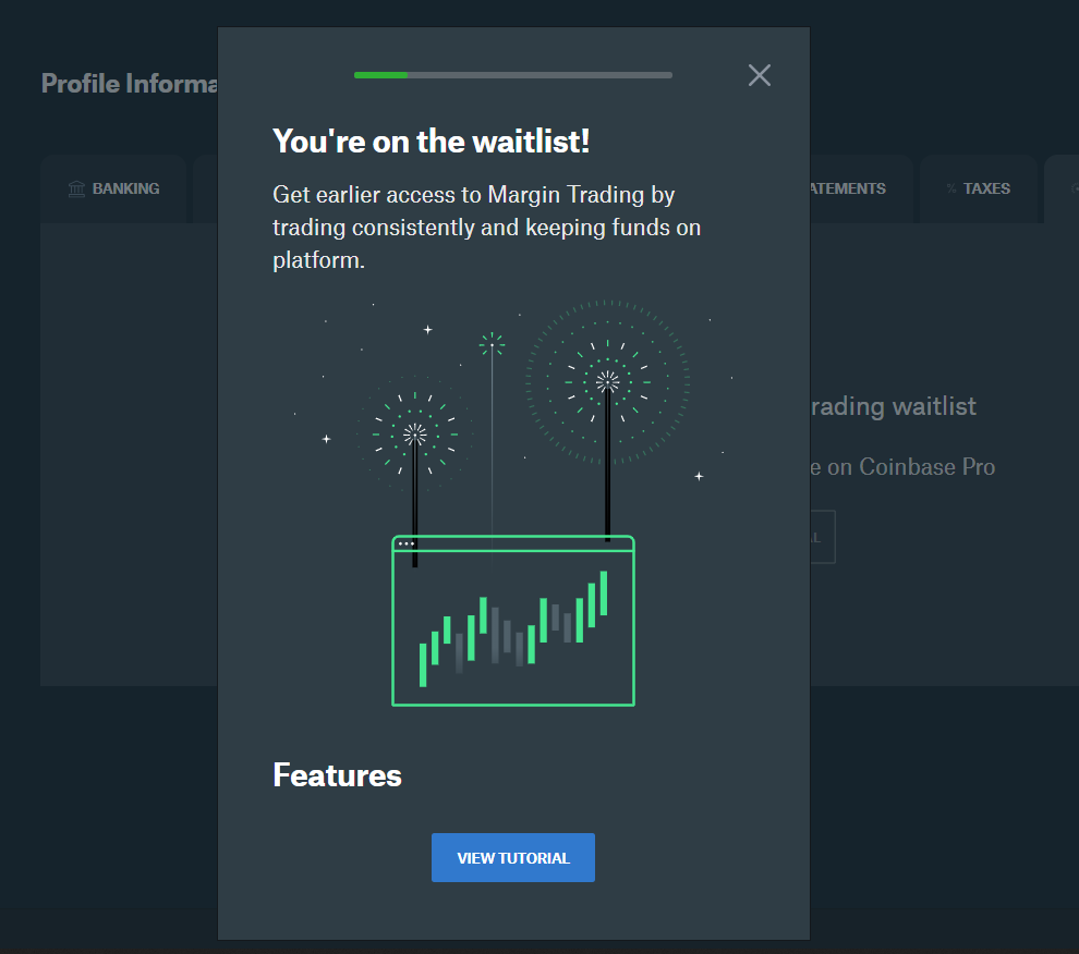 waitlist coinbase pro margin 2