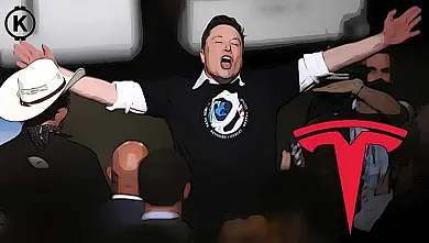 elon musk tesla oslava