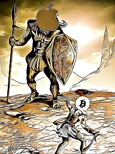 Apple vs. bitcoin kapitalizacia