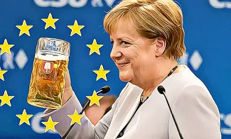 angela merkelova je stastna pretoze europske akcie rastu dax