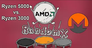 AMD Ryzen 5000 vs. Ryzen 3000 RandomX Monero Mining