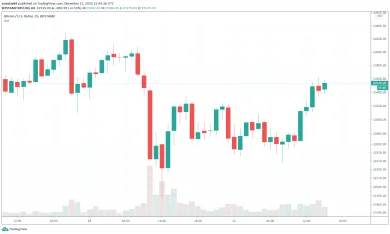 Bitcoin hodinový graf