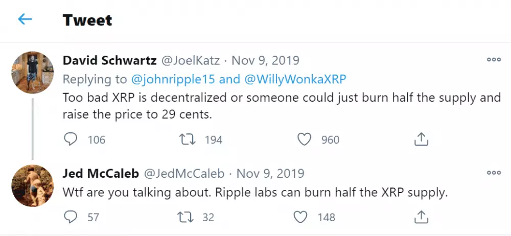 XRP tweet