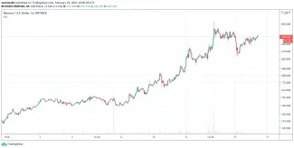 1h XMR/USD - Bitstamp
