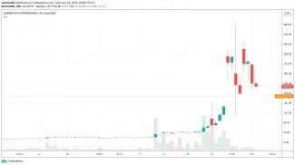 Graf akcií spoločnosti GameStop (GME)