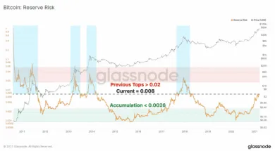 Reserve Risk. Zdroj: Glassnode
