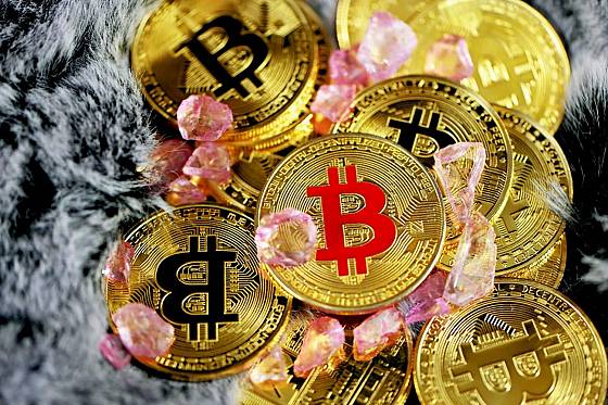 Bitcoin BTC kryptomeny coin mince