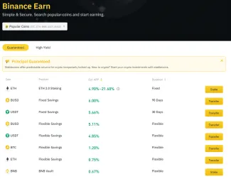 Binance staking, zdroj: binance.com