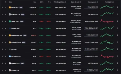 TOP 10 kryptomeny, zdoj: coinmarketcap.com