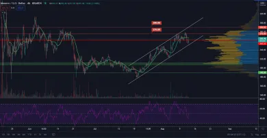 XMR/USD 4H. Zdroj: TradingView