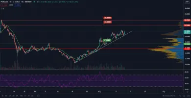 DOT/USD 4H. Zdroj: TradingView
