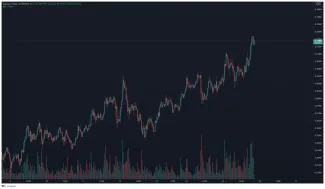 DOGE/BUSD 30-minutový TF. Zdroj: TradingView
