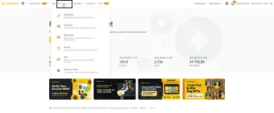 Binance domovská stránka