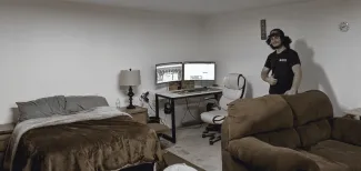 Izba Nicka Searsa v ťažobnom centre SCATE Ventures. Zdroj: CNBC