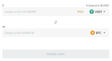 Základné obchodovanie na Binance. Zdroj: Binance