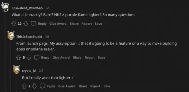 Solana Reddit. Zdroj: Reddit