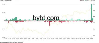 Likvidácia BTC za posledný deň. Zdroj: Bybt