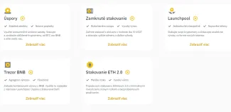 Staking na Binance. Zdroj: Binance