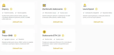 Staking na Binance. Zdroj: Binance