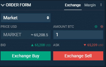 Market príkaz Bitfinex. Zdroj: Bitfinex