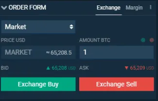 Market príkaz Bitfinex. Zdroj: Bitfinex