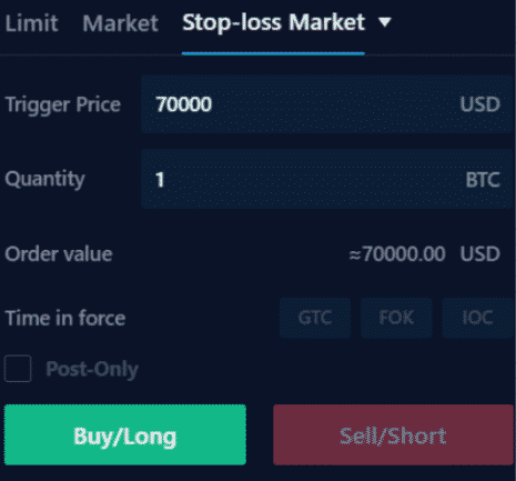 Stop-loss market na nákup. Zdroj: Crypto.com