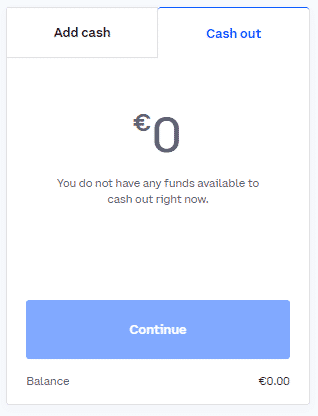 Vklad a výber z peňaženky. Zdroj: Coinbase