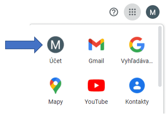 Vstup do účtu Google