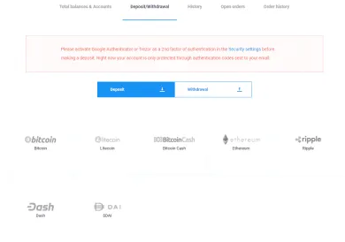 Vklad a výber CoinMate. Zdroj: CoinMate