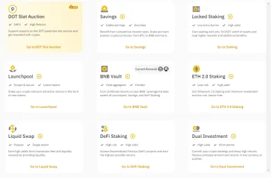 Binance staking produkty
