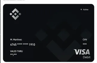 Ako vyzerá Binance karta