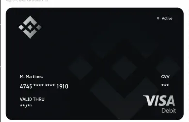 Ako vyzerá Binance karta