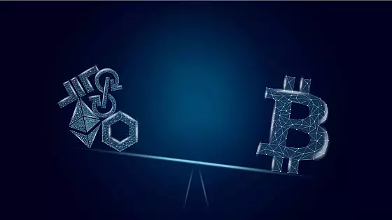 Bitcoin vs. altcoiny. Zdroj: Shutterstock.com/Vladimir Kazakov
