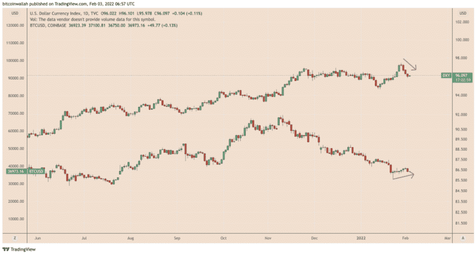 DXY vs. BTC/USD