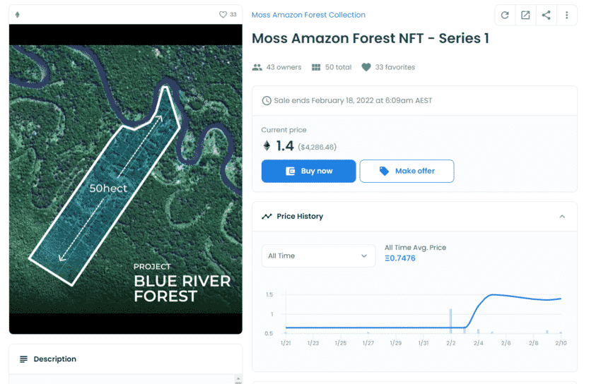 NFT projekt spoločnosti Moss