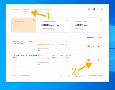 Rozhranie nastavenia ťažby