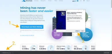 Stiahnutie aplikácie na ťažbu