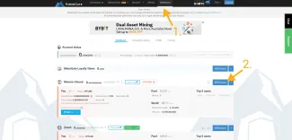 Vyber kryptomien z Miner gate