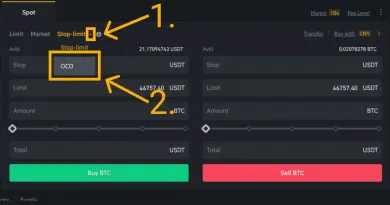 Zadanie OCO na Binance