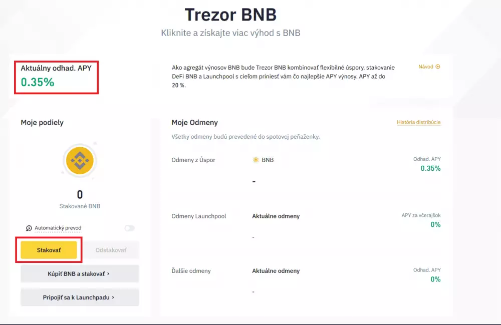 Binance: Trezor BNB