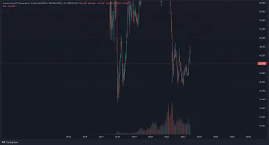 Graf: pokles dominancie Bitcoinu